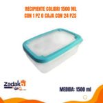 RECIPIENTE COLIBRI 1500 ML CON 1 PZ O CAJA CON 24 PZS