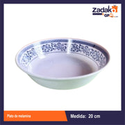 AB-0937-8  PLATO DE MELAMINA 20 CM CON 1 PZ O CAJA DE 108 PZS