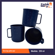 TARRO TIPO PELTRE AZUL DE PLASTICO CON 1 PZ O CAJA CON 50 PZS