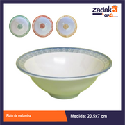 AB-1267-8  PLATO DE MELAMINA CON 1 PZ CON 108 PZS