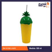 AD-0534  VASO CON TAPA Y POPOTE CON 1 PZ  360 PZS