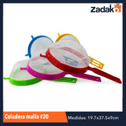 COLADERA MALLA #20, CON 1 PZ O CAJA CON 72 PZS