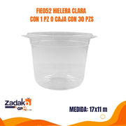 FIE052 HIELERA CLARA CON 1 PZ O  CAJA CON 30 PZS