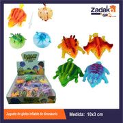 GPM-8942 JUGUETE DE GLOBO INFLABLE DE DINOSAURIO CON 16 PZS O CAJA CON 24 PQTS