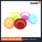 COLADOR MINI, CON 1 PZ O CAJA CON 180 PZS