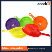 COLADOR C/MANGO CHICO, CON 1 PZ O CAJA CON 50 PZS